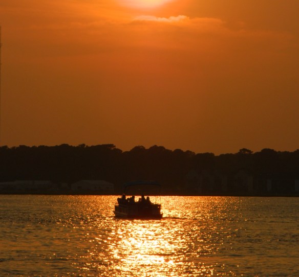 Chincoteague Island Sunset in Orange