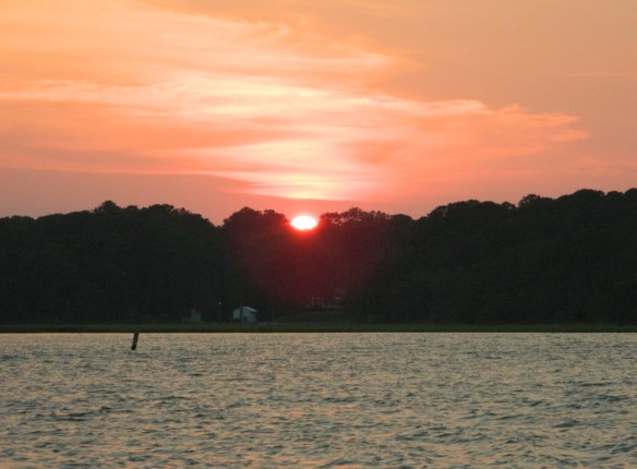 Chincoteague Sunset over the water